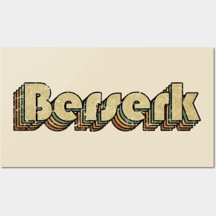 Berserk // Vintage Rainbow Typography Style // 70s Posters and Art